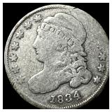 1834 Capped Bust Dime NICELY CIRCULATED