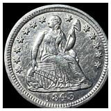 1843 Seated Liberty Half Dime CLOSELY UNCIRCULATED