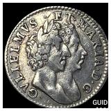 1689 Great Britain Silver 4 Pence CLOSELY UNCIRCUL