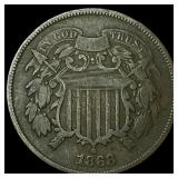 1868 Copper 2 Cents ABOUT UNCIRCULATED