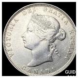 1874 Canada Silver 25 Cents SUPERB GEM BU