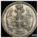 1917 Serbia Silver 20 Para UNCIRCULATED