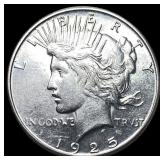 1925-S Silver Peace Dollar CLOSELY UNCIRCULATED