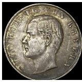 1912-D Germany Silver 3 Mark NEARLY UNCIRCULATED