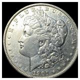 1901 Morgan Silver Dollar NEARLY UNCIRCULATED