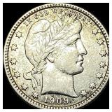 1909-D Silver Barber Quarter CLOSELY  UNCIRCULATE