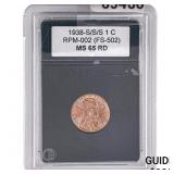 1938-S/S/S Wheat Cent  MS65 RD RPM-002 FS-502