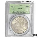 1882 Morgan Silver Dollar PCGS MS64