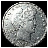 1908-O Silver Barber Half Dollar CHOICE AU