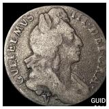 1696 Great Britain Silver 6 Pence NEARLY UNCIRCULA
