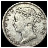 1897 British Honduras Silver 25 Cents ABOUT UNCIRC