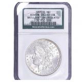 1885-O Morgan Silver Dollar NGC BU Binion Coll.