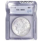 1883-O Morgan Silver Dollar ICG MS63