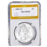 1884-CC Morgan Silver Dollar PGA MS64