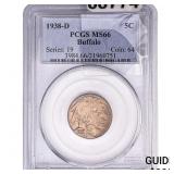 1938-D Buffalo Nickel PCGS MS66