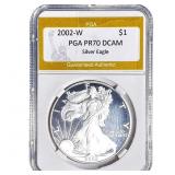 2002-W Silver Eagle PGA PR70 DCAM