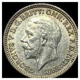 1936 Great Britain King George V Silver 3 Pence HI