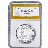 1921 Alabama Half Dollar PGA MS64 PL