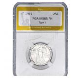 1917 Standing Liberty Quarter PGA MS65 FH Type 1