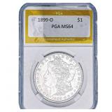 1899-O Morgan Silver Dollar PGA MS64