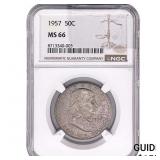 1957 Franklin Half Dollar NGC MS66