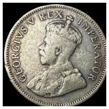 1932 South Africa Silver 1 Shilling NEARLY UNCIRCU