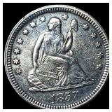 1857 Seated Liberty Quarter CLOSELY UNCIRCULATED