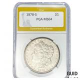 1878-S Morgan Silver Dollar PGA MS64