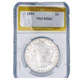 1893 Morgan Silver Dollar PGA MS62