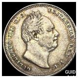 1834 Great Britain Silver Shilling CLOSELY UNCIRCU