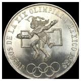 1958 Mexico Silver 25 Pesos UNCIRCULATED