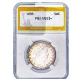 1898 Barber Half Dollar PGA MS63+