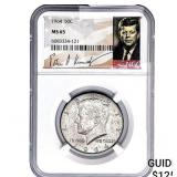 1964 Kennedy Half Dollar NGC MS65