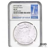 2019 Silver Eagle NGC MS70 First Day of Issue