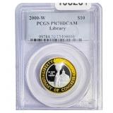 2000-W U.S. Library of Congress Bimetallic $10