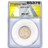1937-D Buffalo Nickel ANACS MS65