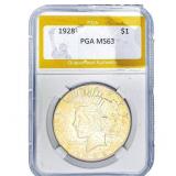 1928 Silver Peace Dollar PGA MS63