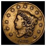 1833 Coronet Head Large Cent ABOUT  UNCIRCULATED