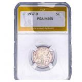 1937-D Buffalo Nickel PGA MS65