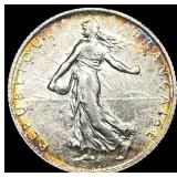 1910 France Silver 1 Franc CLOSELY UNCIRCULATED