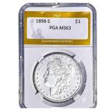 1898-S Morgan Silver Dollar PGA MS63