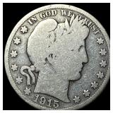 1915 Barber Half Dollar LIGHTLY CIRCULATED