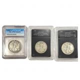 [3 Coins] 1923-1938 Walking Liberty Half Dollar IC