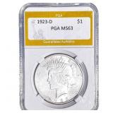 1923-D Silver Peace Dollar PGA MS63