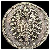 1877 Germany Silver 50 Pfennig NEARLY UNCIRCULATED