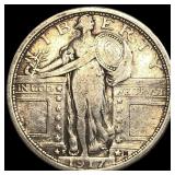 1917-S Type 1 Standing Liberty Quarter LIGHTLY CIR