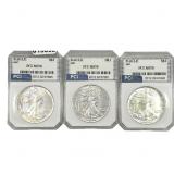 [3 Coins] 1987 Silver Eagle PCI MS70