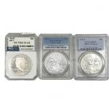 [3 Coins] 1990-2023 Various Silver U.S. Coins PCGS