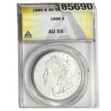 1886 Morgan Silver Dollar ANACS AU55
