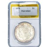 1878 Morgan Silver Dollar PGA MS63